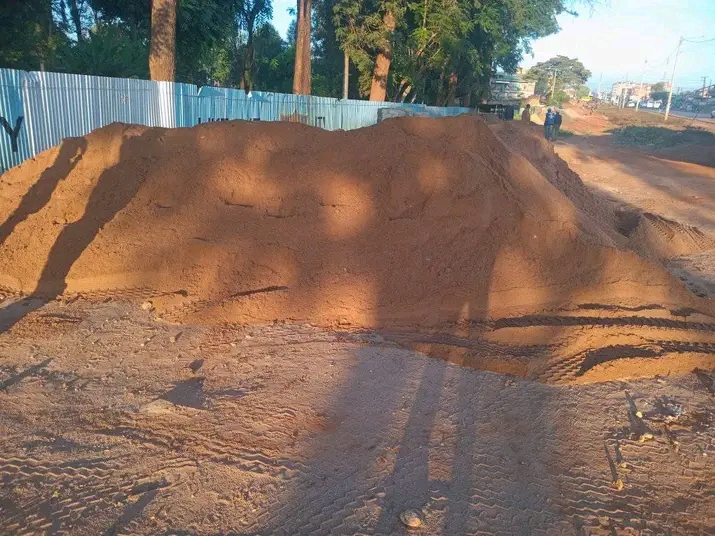 Building sand delivered on site